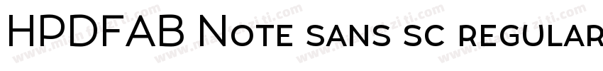 HPDFAB Note sans sc regular字体转换